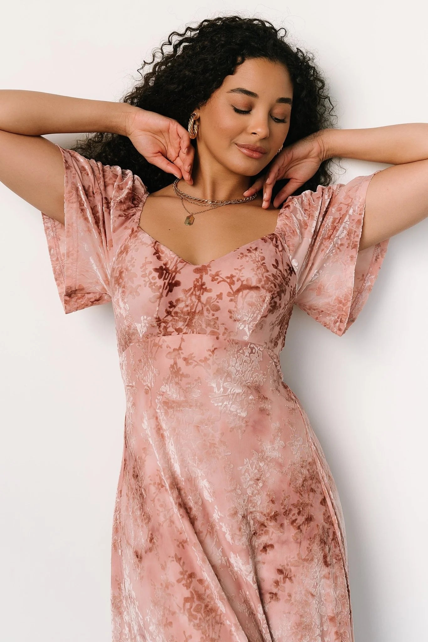 Everley Velvet Maxi Dress | Blush
